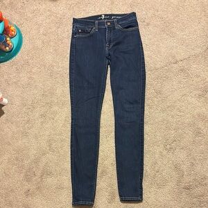 7 For All Mankind Jeans Women's Dark Blue Skinny Jeans